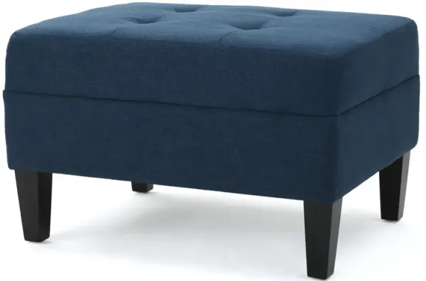 Foot Rest Under Desk Ottoman, Rectangle Foot Stool, Footrest Leg Rest For Sofa, Ottoman Rest Stools For Living Room Entryway - Navy Blue