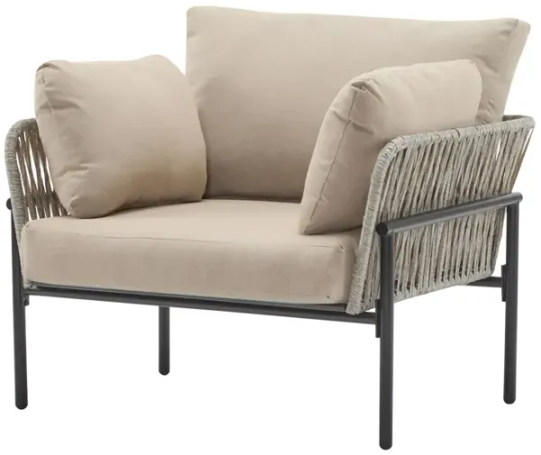 Rope Lounge Chair With Cushions For Modern Spaces