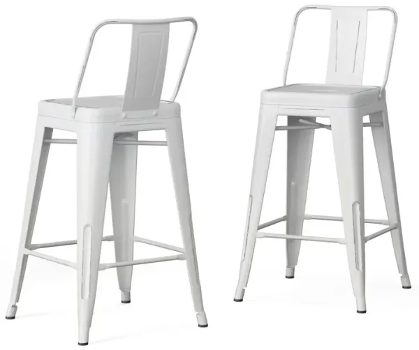 Rayne - Curved Back Metal Stool (Set of 2)