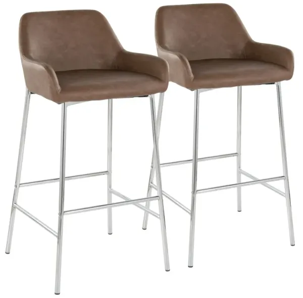 Daniella - Contemporary Fixed Height Barstool (Set of 2)