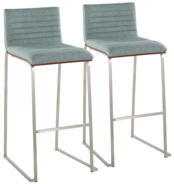 Mason Mara - Contemporary Fixed Height Barstool (Set of 2)