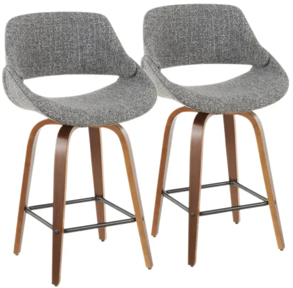 Fabrico - Mid-Century Modern, Counter Stool (Set of 2)