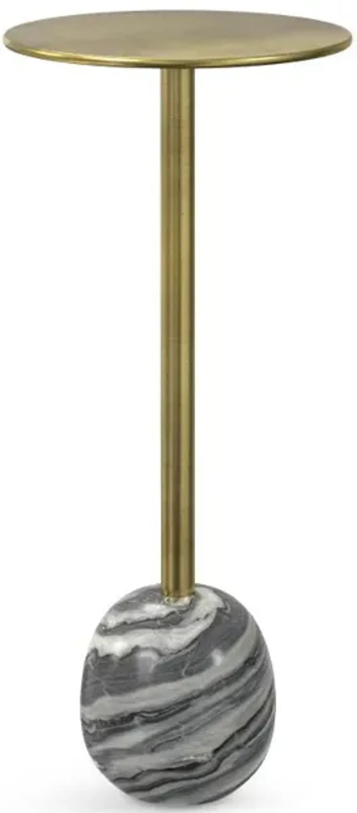 Melene - Side Table - Gray / Gold