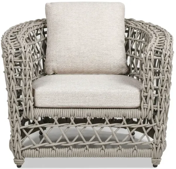 Everly - Frame Barrel Deep Seating Patio Arm Chair Axroma Olefin - Oat Beige