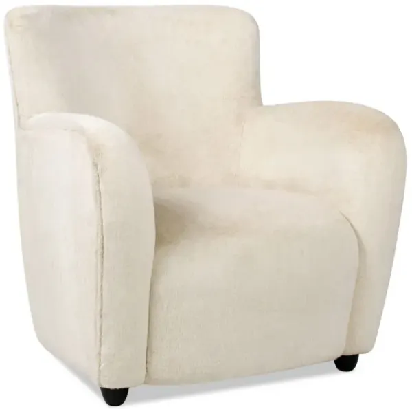 Wolffe - Curved Arm Accent Chair - Creme De La Creme White
