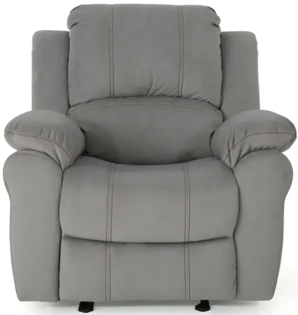 Wide Manual Glider Standard Recliner - Gray