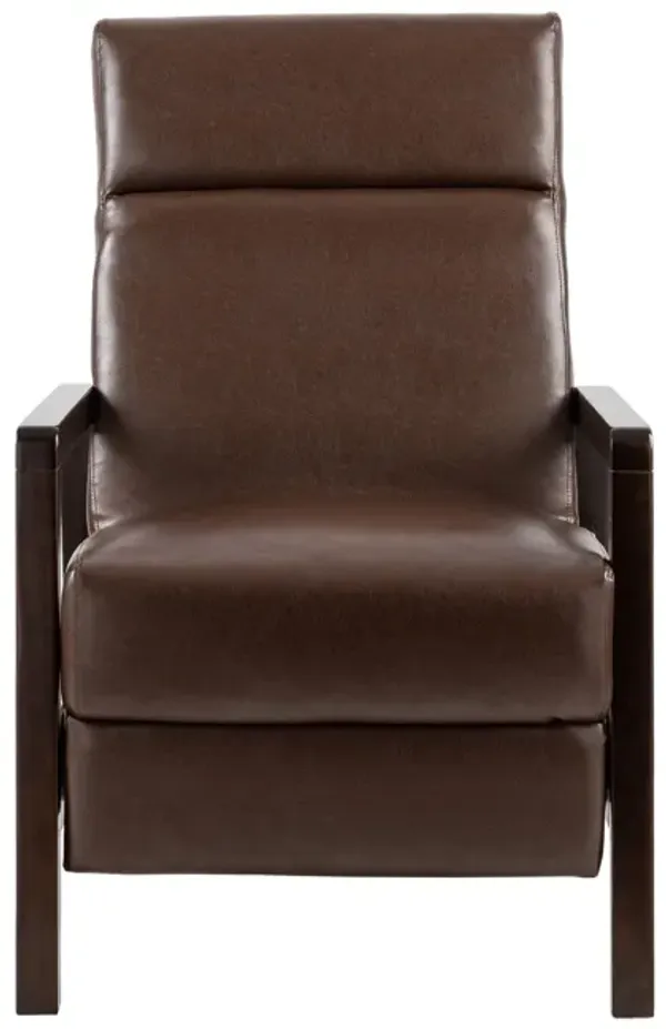 Faux Leather Upholstered Pushback Recliner