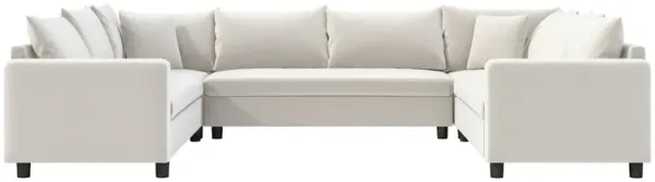 Modular Sectional Reversible U Shaped Couch Set, Free Combination Minimalist Style, Oversized 8 Seat Convertible Sofa