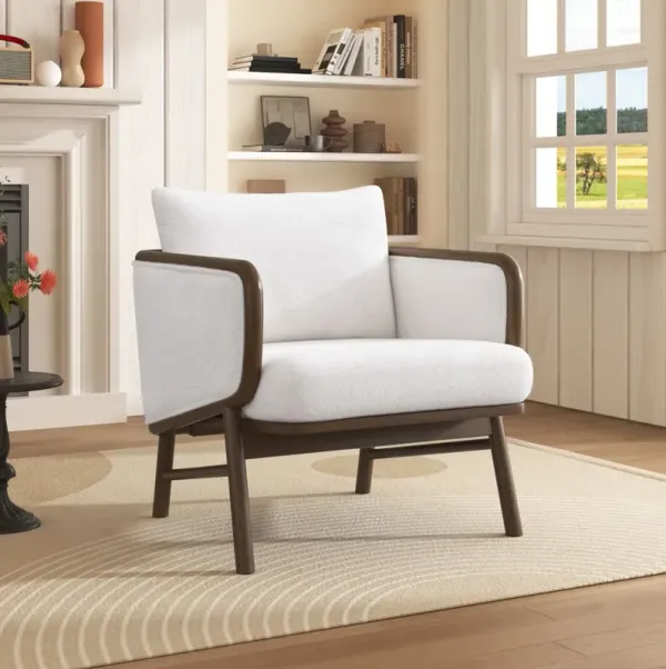 Upholstered Accent Armchair For Living Room