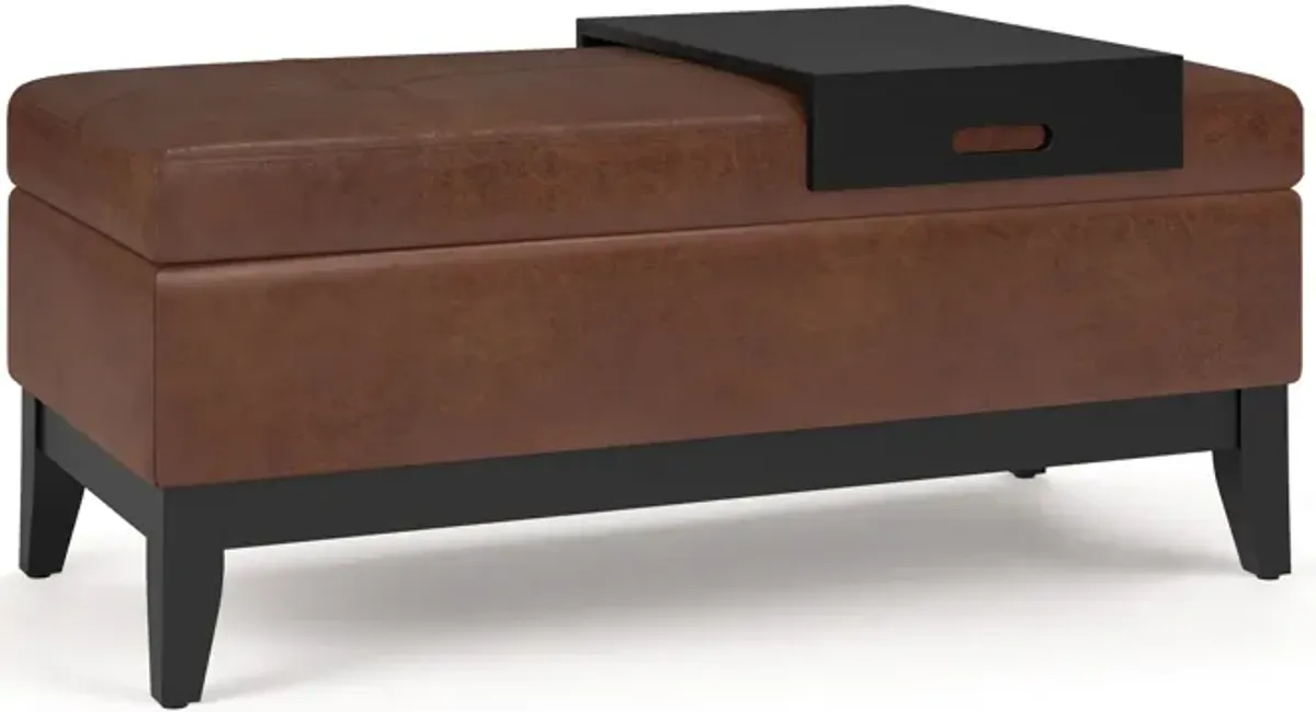 Oregon - Contemporary Storage Ottoman Bench With Tray