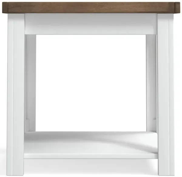 Hampton - Side Table - Jasmine Whitewash / Barnwood