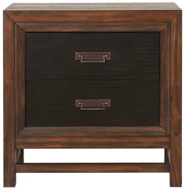 Branson - 2 Drawer Nightstand, Two Tone - Brown