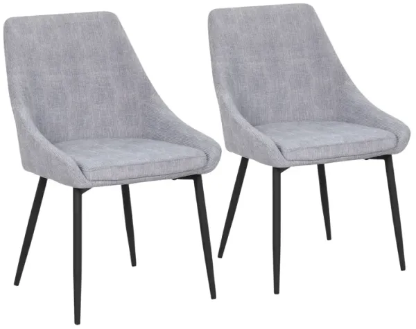 Diana - Contemporary Chair (Set of 2) - Black / Gray