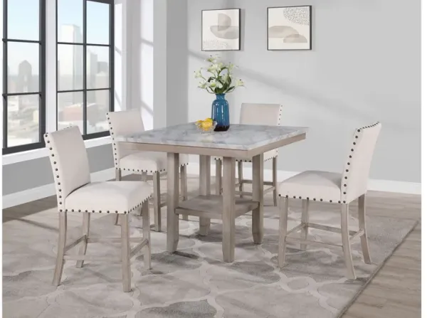 Claui - Bar Table And Bar Stools - Natural