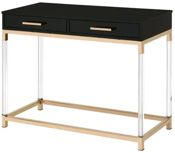 Adiel - Sofa Table - Black / Gold
