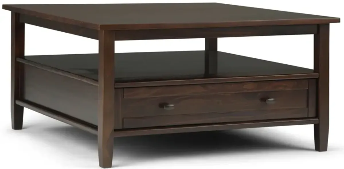 Warm Shaker - Square Coffee Table - Tobacco Brown