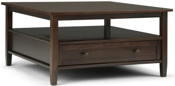 Warm Shaker - Square Coffee Table - Tobacco Brown
