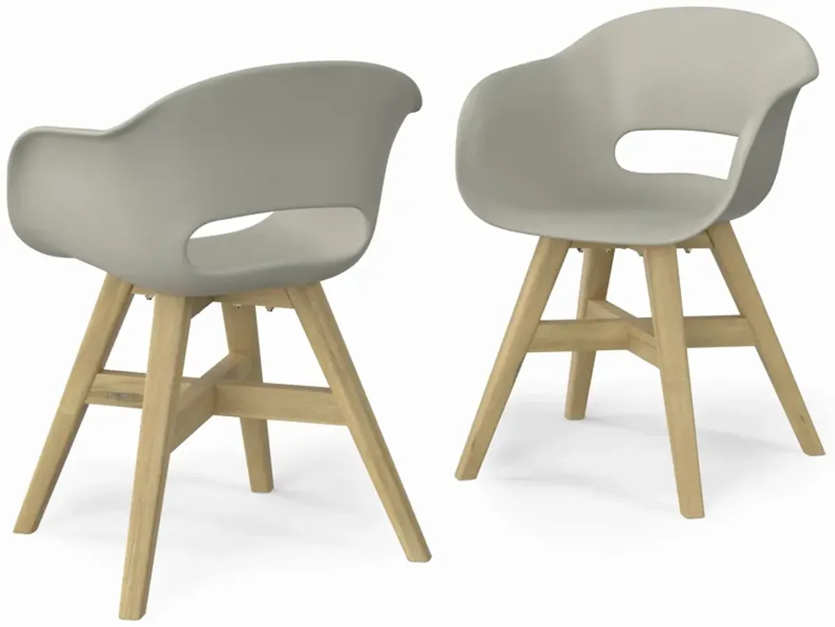 Kona - Outdoor Dining Chair In Plastic (Set of 2)