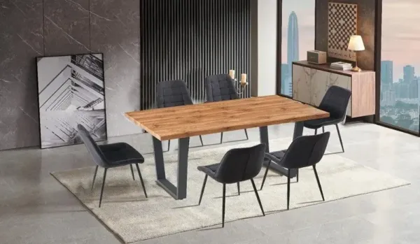 Dining Table Set 1 Table And 6 Chairs - Wood