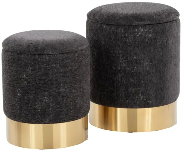 Marla - Contemporary Nesting Ottoman Set