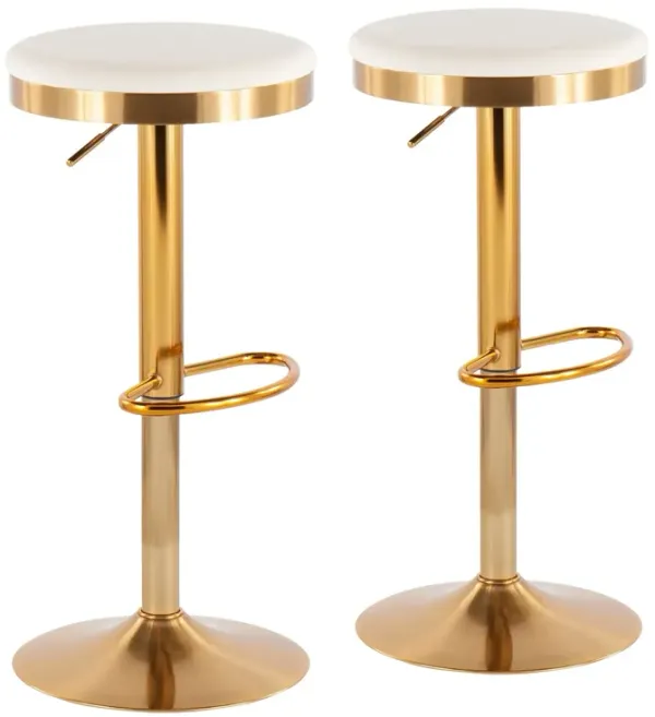 Dakota - Contemporary Upholste Adjustable Barstool (Set of 2)