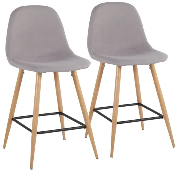 Pebble - Mid Century / Modern Counter Stool (Set of 2)