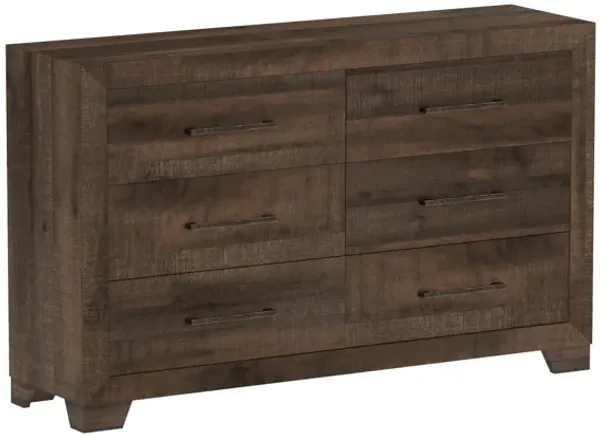 Plinz - 6 Drawer Dresser - Brown