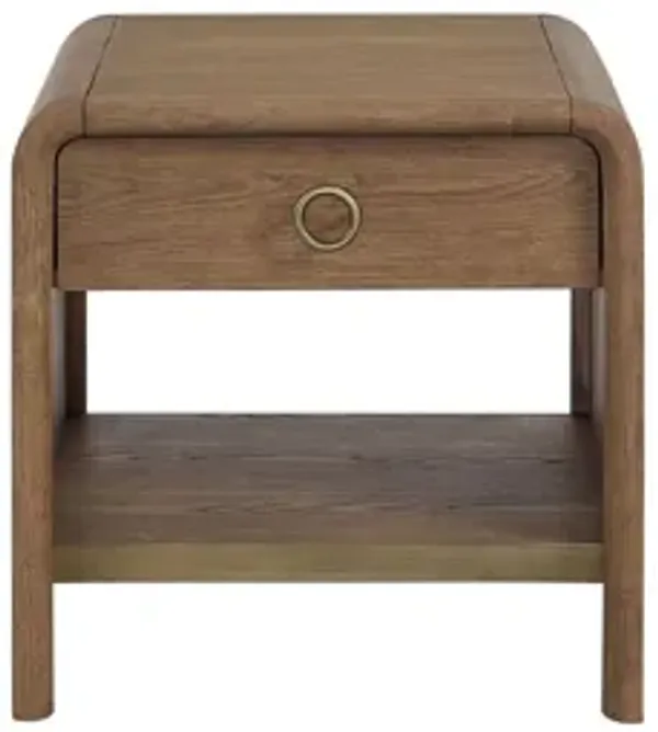 Waterfall - End Table - Light Brown