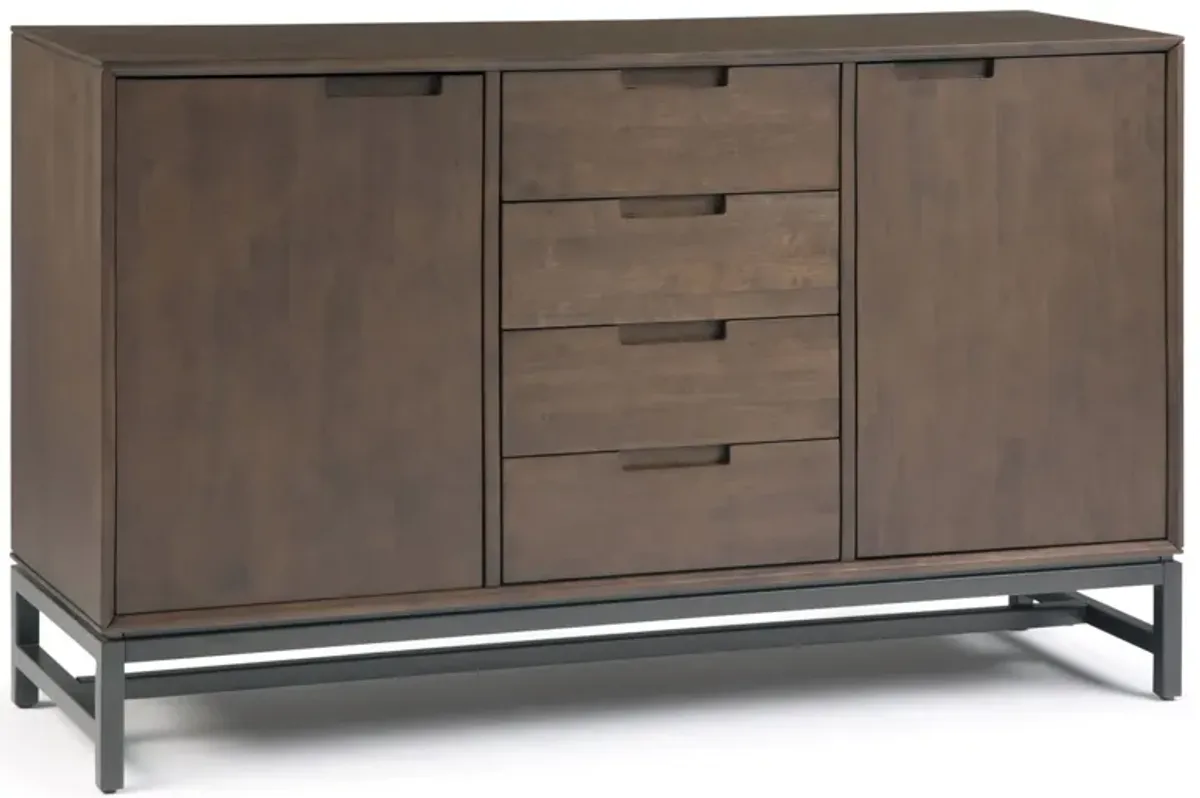 Banting - Mid Century Sideboard With Centre Drawers - Walnut Brown