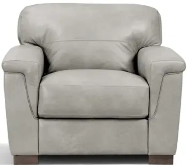 Cornelia - Leather Chair - Gray