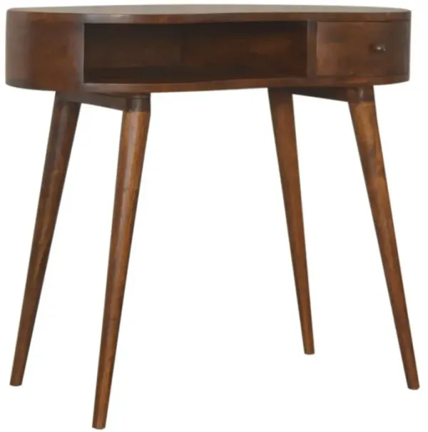 Rounded Writing Desk - Chestnut
