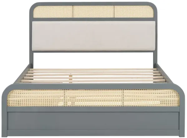 Platform Bed With Trundle And 2 Drawers