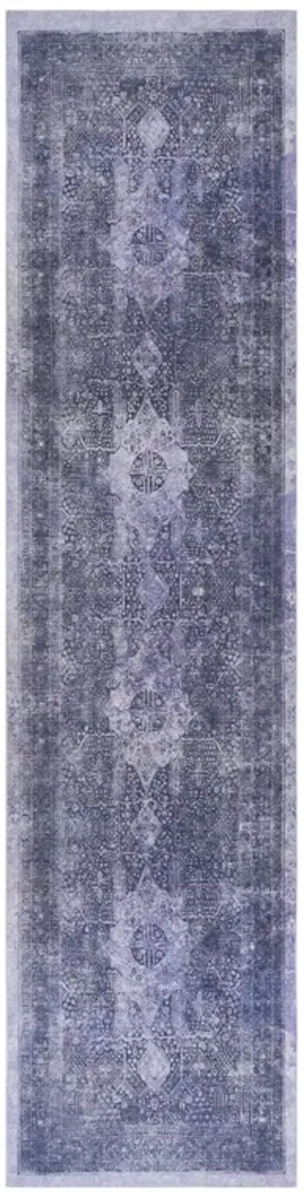 Maval - 2'6'' X 10' Washable Runner Rug - Anthracite