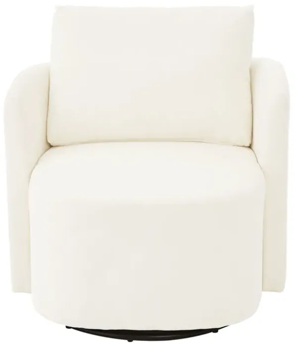 360° Modern Swivel Chair With Upholstered Curved Design