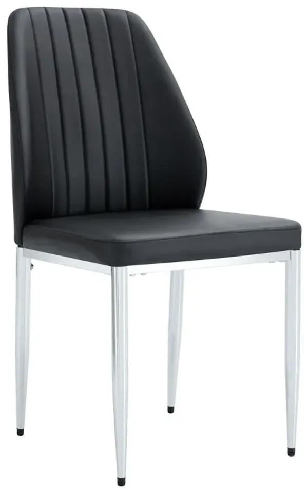 Dining Chair With Extended Backrest (Set of 4) - Black