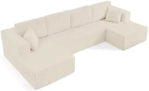 Modern Minimalist U - Shape Modular Sectional Sofa