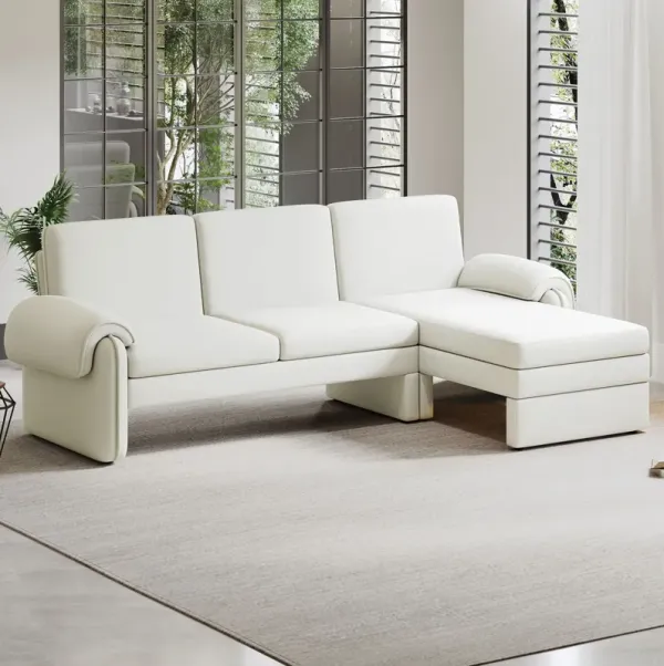 Convertible Futon Sofa Bed With Adjustable Backrest, Reversible Chaise Lounge And 2 Removable Armrest Pillows