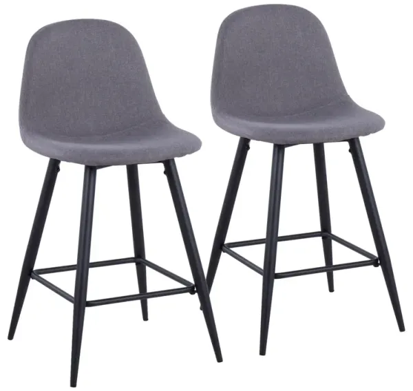 Pebble - Mid Century Casual Comfort Modern Counter Stool (Set of 2)