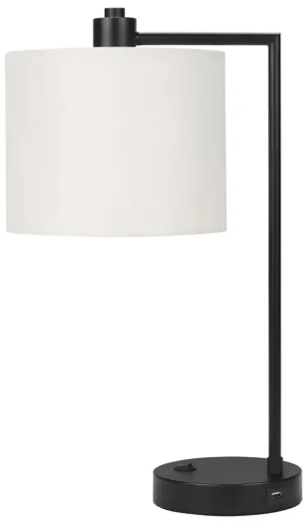 Lighting, Table Lamp, USB Port Included, Modern - Black / Cream