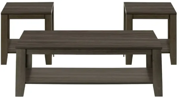 Table Set, Coffee, End, Side, Accent, Living Room, Transitional (Set of 3) - Oak