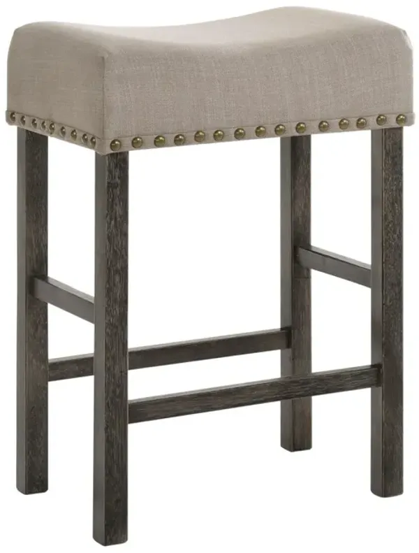 Martha II - Weathered Counter Height Stool (Set of 2) - Gray / Tan