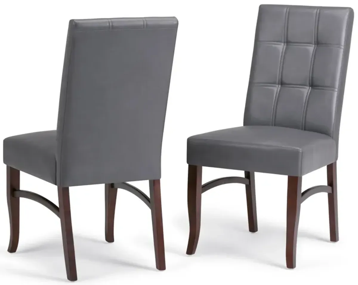 Ezra - Deluxe Dining Chair (Set of 2) - Stone Gray