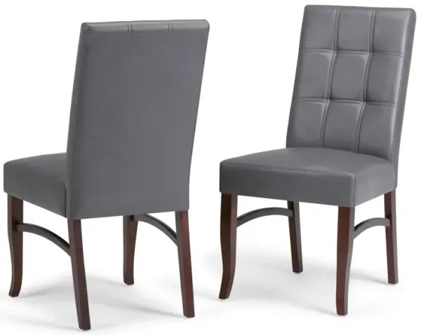 Ezra - Deluxe Dining Chair (Set of 2) - Stone Gray