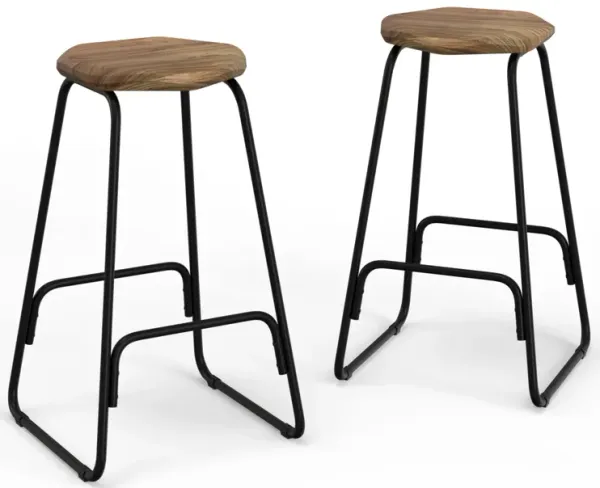 Orson - Saddle Counter Height Stool (Set of 2) - Natural