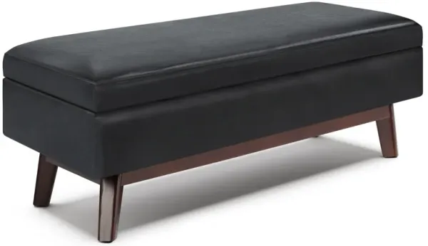 Owen - Rectangular Storage Ottoman - Midnight Black