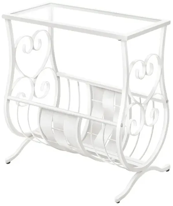 Accent Side Table, Traditional - White