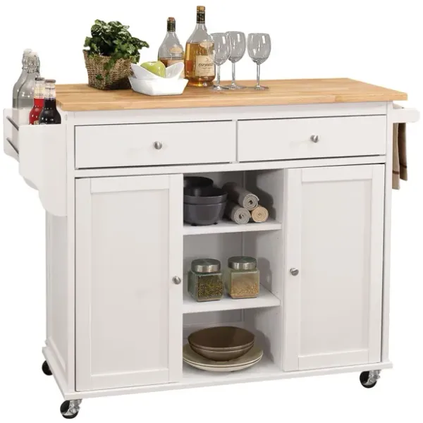 Tullarick - Kitchen Cart - Natural / White