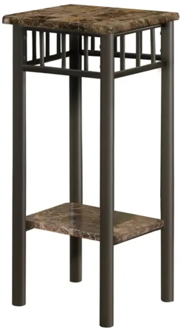 Accent Table Plant Stand Square For Living Room Tempered Glass