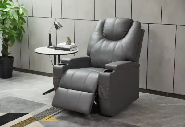 Modern Recliner Chair With Cup Holders, Remote Control