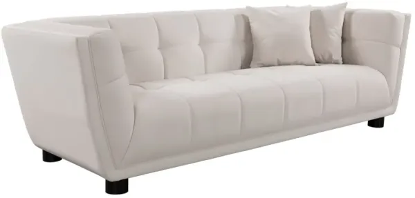 Mid-Century Modern Style Sofa With Velvet Fabric And Solid Wood Feet For 2 People